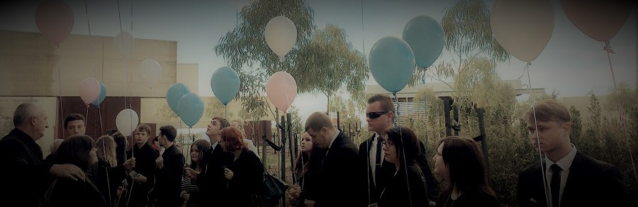mourners at a funeral